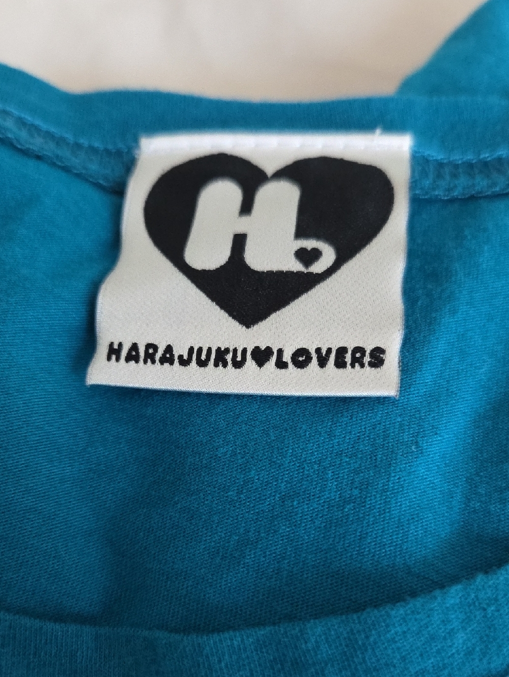 Harajuku Lovers, By Gwen Stefani Vitnage T . Teal Women Medium. Super Cute - Picture 7 of 8